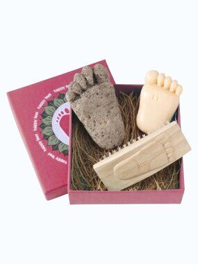 Solné’s Happy Feet Premium Foot Spa Set: Pumice Stone, Foot Soap & Nail Brush